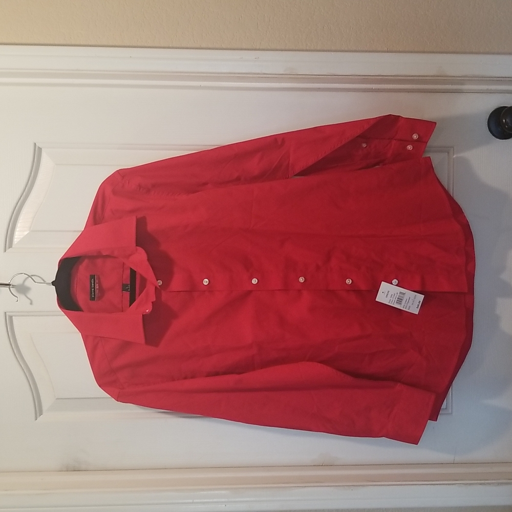 Red long sleeve dress shirt
